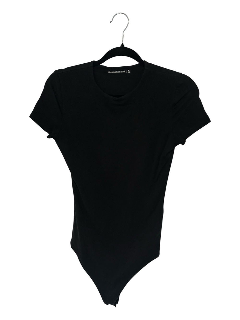 Abercrombie & Fitch Black Short Sleeve Crew Neck Lined Bodysuit